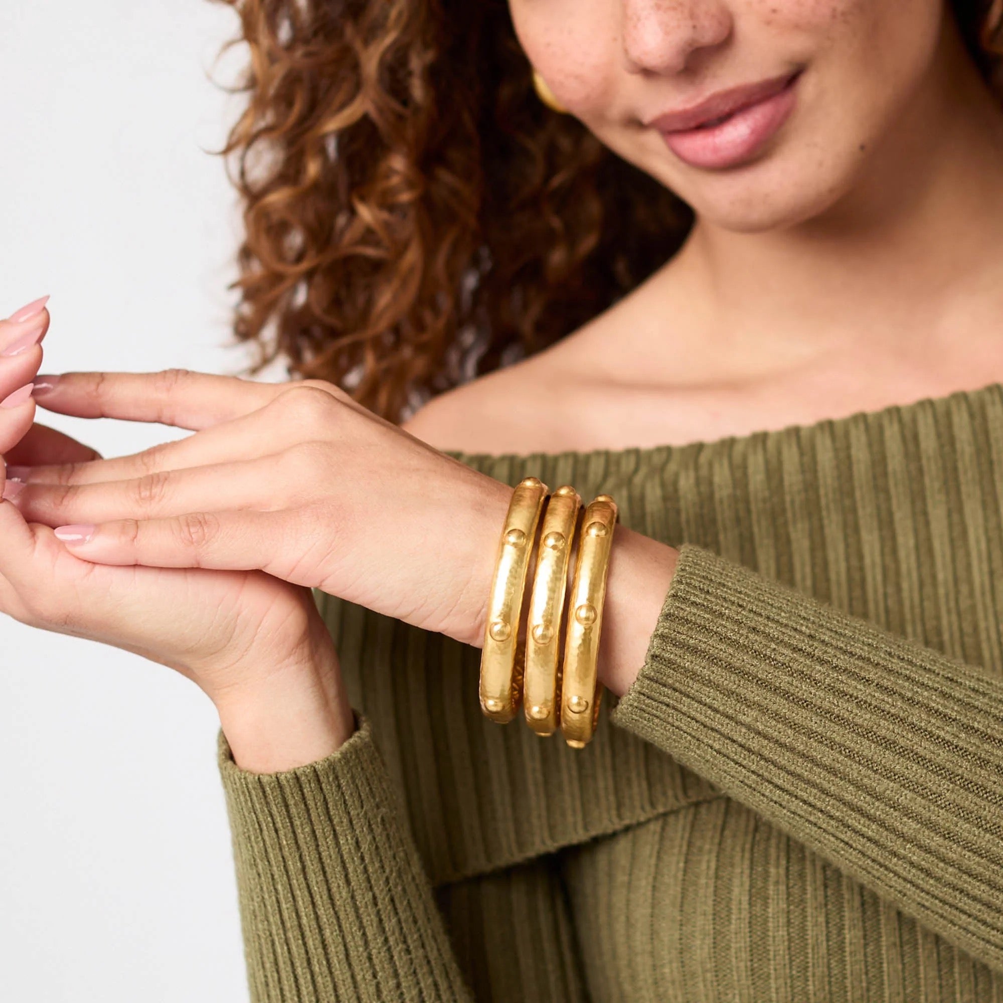 Julie Vos Solara Bangle, Gold