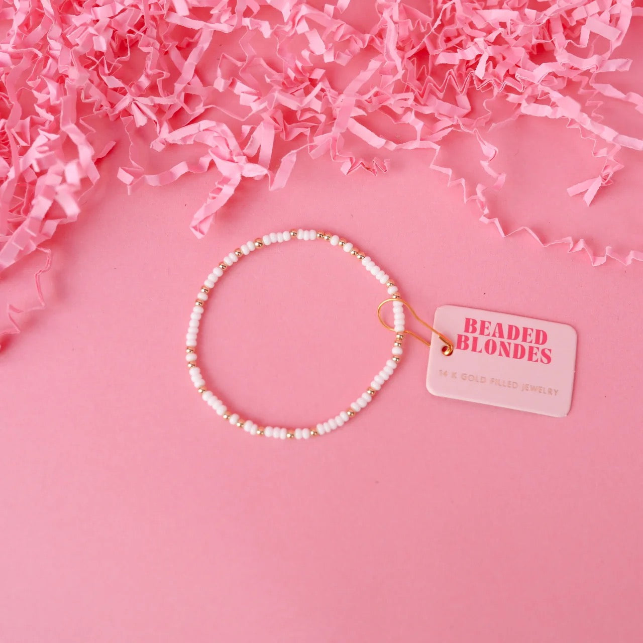 Beaded Blondes White Sprinkle Bracelet