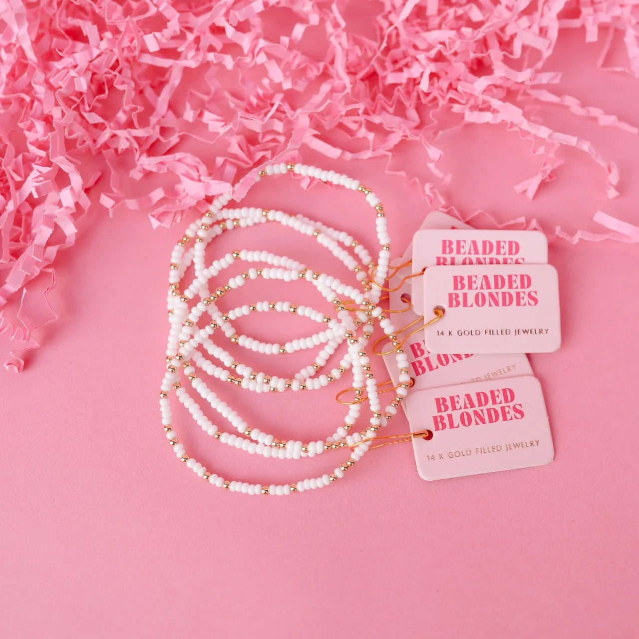 Beaded Blondes White Sprinkle Bracelet